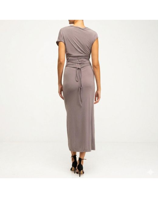 Tantra Spain Sl Purple Long Dress With Draped Detail