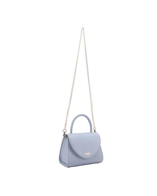 Paul Costelloe Blue Cilo Leather Crossbody Bag