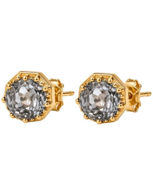 Native Gem Metallic Foundry Studs Georgian Collet Stud Earrings- Alexandrite