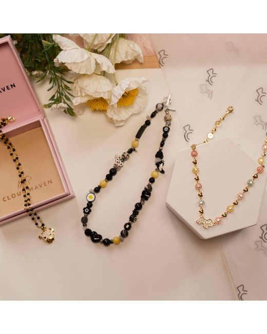 Cloud Haven Metallic Soft Hearted Pit Bull Cz Necklace