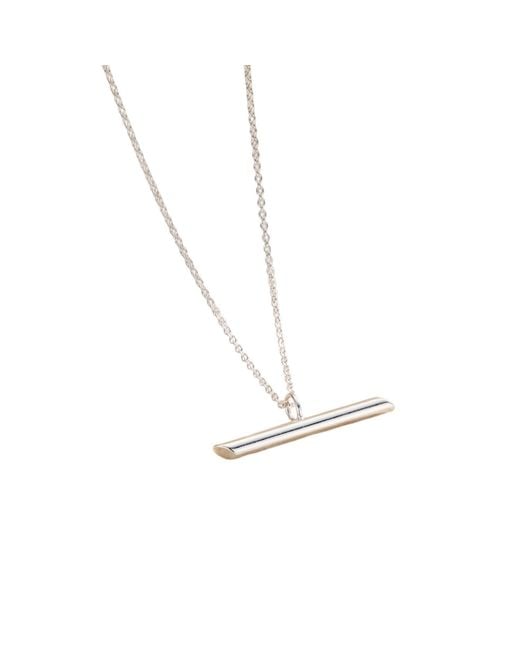 Posh Totty Designs White Sterling Flow T Bar Necklace