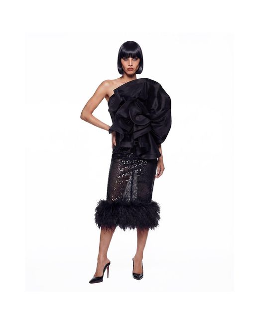 OSCARMORRIS Black Bianca Skirt