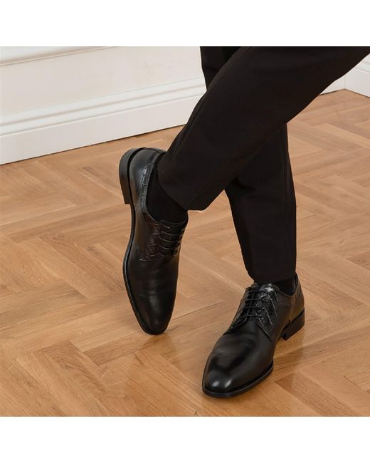 Ilvi Black Vitis Antique Leather Derby Shoe for men