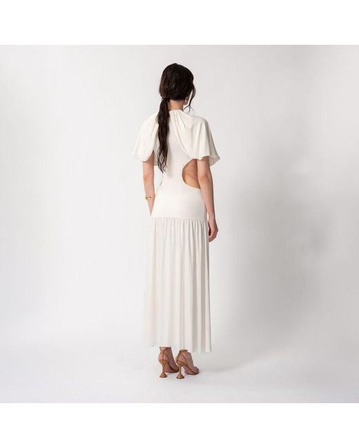 Concepto White Solea Summer Dress With Cape