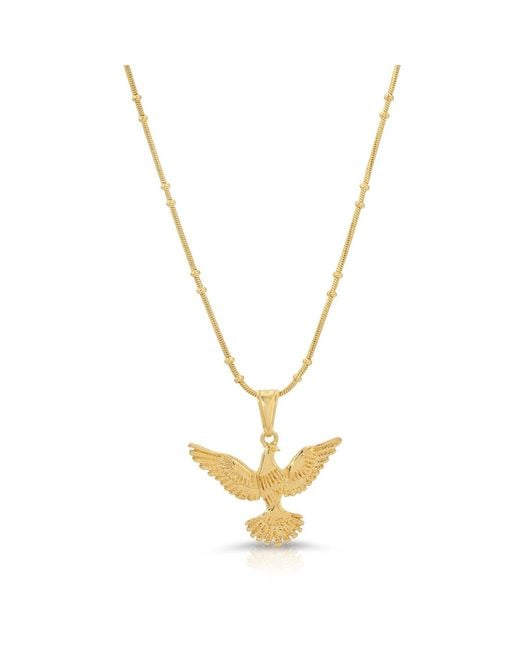 Glamrocks Jewelry Metallic Golden Hawk Necklace