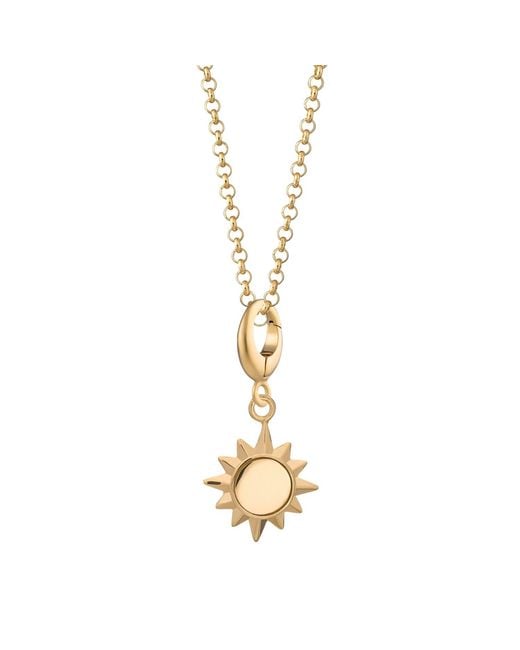 Lily Charmed Metallic Plated Sunshine Charm Necklace