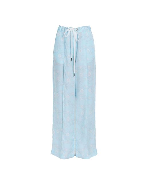Monosuit Blue Cozy Loose Fit Wide-Leg Pants