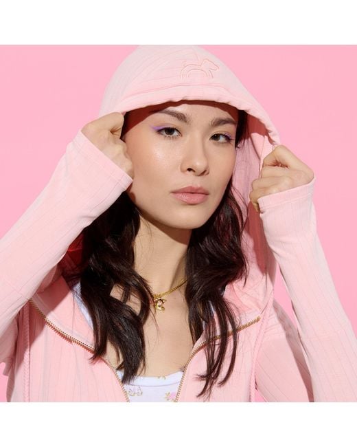 Cloud Haven Pink Sweet Pit Bull Zip Up Hoodie