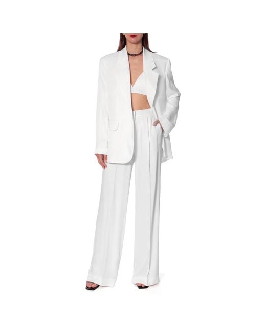 AGGI by HALEWSKI White Asha Bright Satin Bralette Top