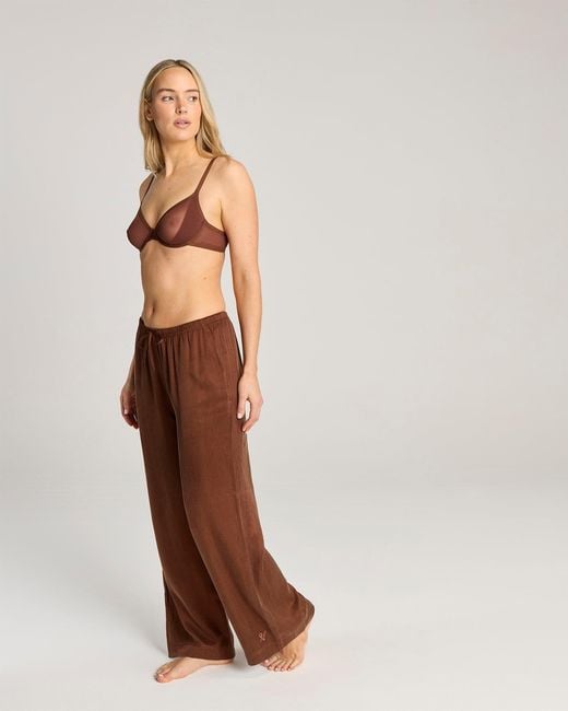 Nudea Brown Eco-Luxe Drawstring Trouser