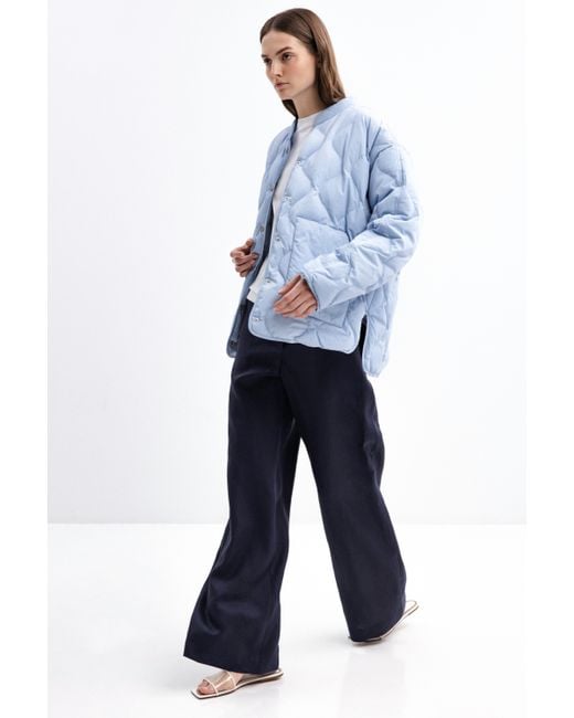 InAvati Blue Oversized Sky Down Jacket