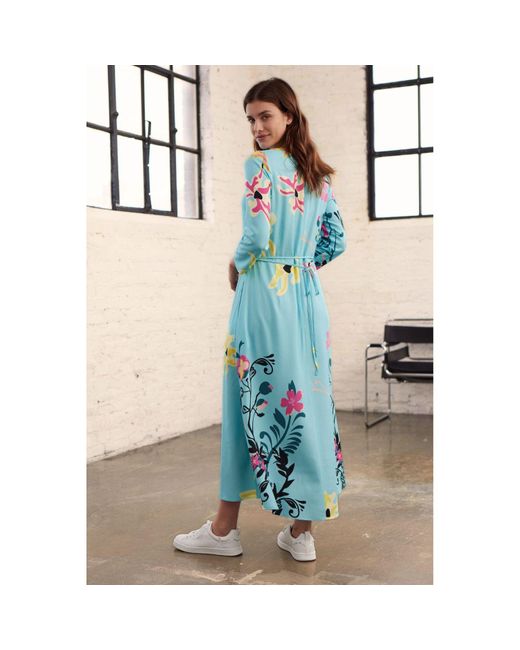 Marianna Déri Blue Floral Maxi Dress