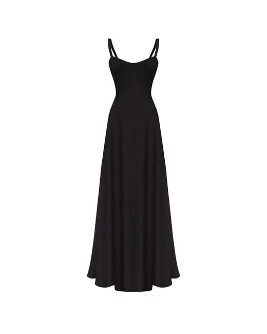 Sanctumum Black Nora Strap Maxi Dress With Open Back