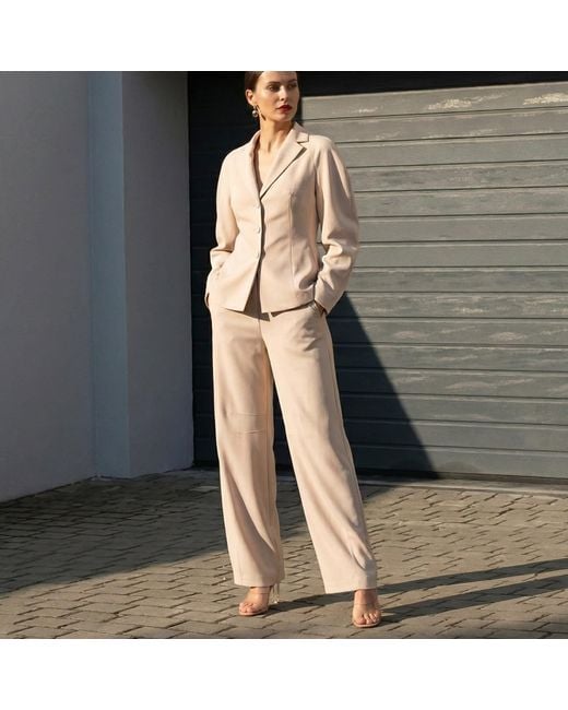 AGGI by HALEWSKI Natural Neutrals Devi Baggy Sheer Dew Pants