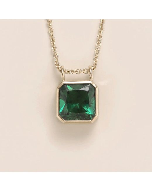 Juvetti Green Margo Necklace Set With Emerald