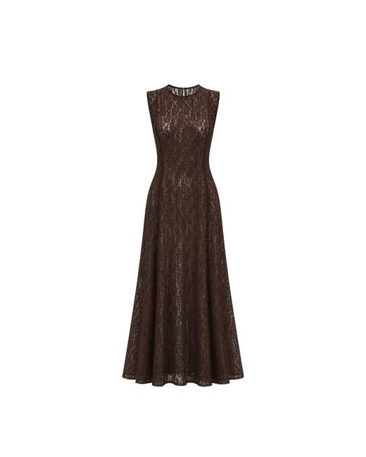 Decolet the label Brown Alaya Lace Dress