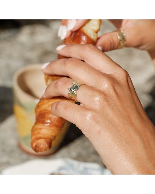 Aaria London Metallic Lava Ring