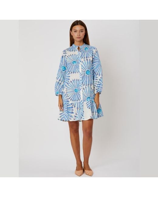 Casa Atelier by Ferdinando Fusco Blue Anchovy Frou Frou Shirt