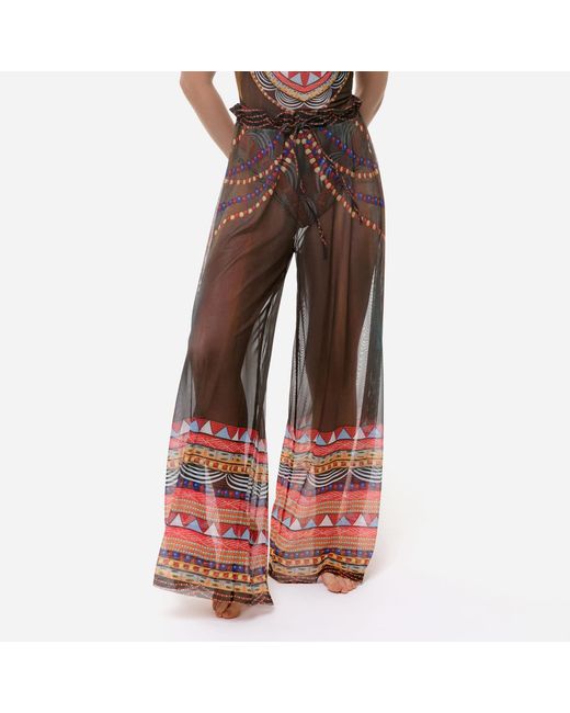 Rodasoleil Smart Swimwear Brown Tan-Through Mesh Lightweight Beach Pants Africa