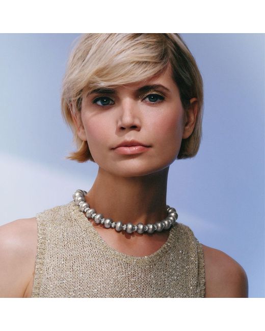 Saule Label Metallic Mika Necklace