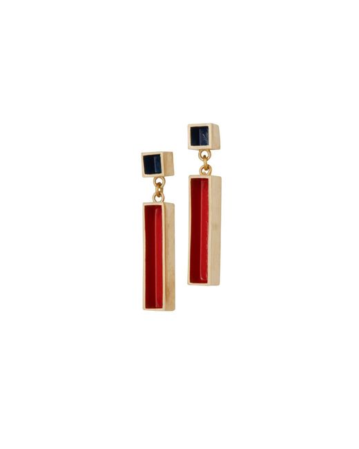 Zeworks Red Ava Forest Drop Earrings
