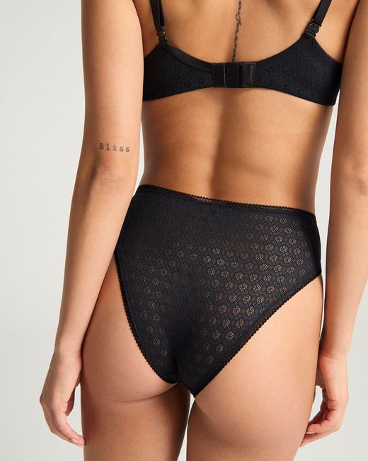 Nudea Gray Honeycomb High Leg Brief