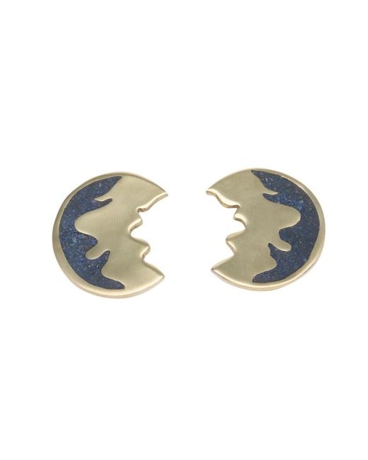 Zeworks Metallic Aria Lapis Lazuli Earrings