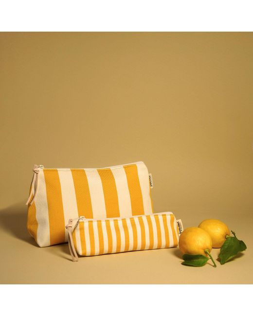 Gyllstad Nora Stripe Palermo Yellow Wash Bag L