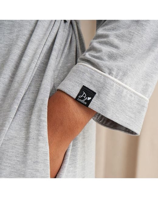 Pretty You London Gray Bamboo Kimono Robe
