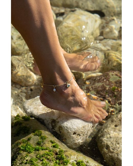 Classicharms Metallic Iris Gemstone Charm Anklet