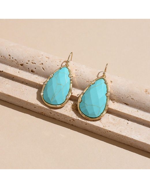 Rare Matters Jewelry Blue Timeless Nature's Beauty Teardrop Earrings