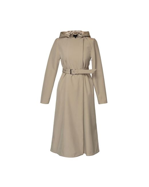 RainSisters Natural Neutrals Short Coat With Trapeze Cut