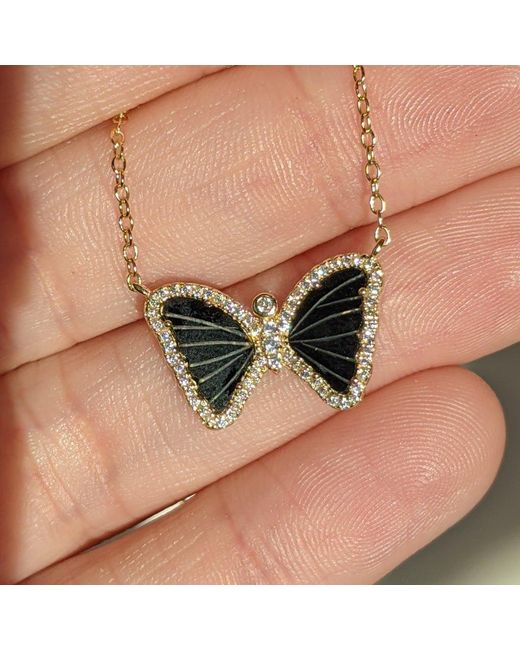 KAMARIA Metallic Mini Butterfly Necklace