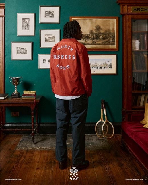 Uskees Red Coach Jacket for men