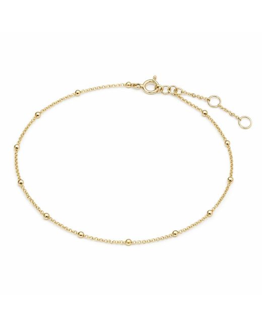 Zohreh Metallic Station Bead Chain Bracelet 9K