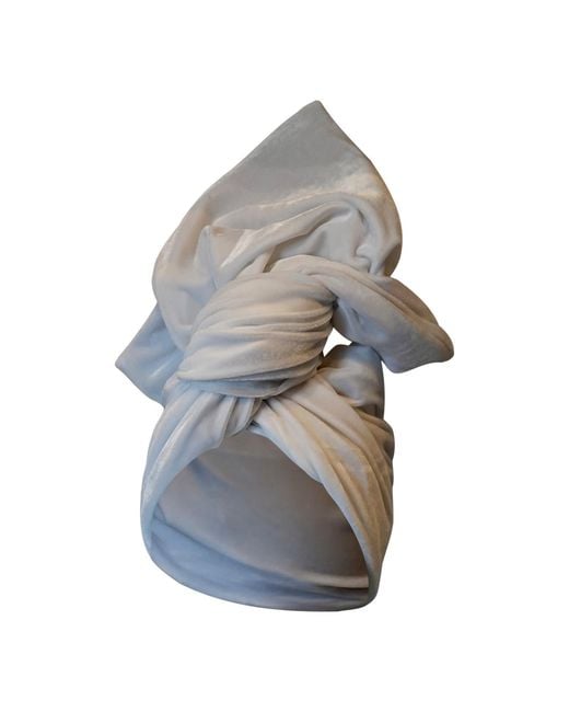Romer Millinery Gray Twisturban Turban Velvet Bride