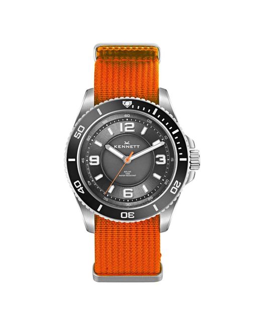 Kennett Watches & Accessories Gray Kennett Solaxplorer Solar-Powered Adventure Watch With Fabric Strap for men