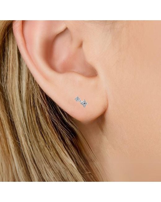 BLOOMTINE | Earth Angel HQ Metallic Illuminess Mini Sterling Shooting Star Studs