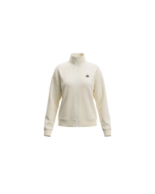 Be Athletica White Varsity Athletica Full-Zip Sweatshirt
