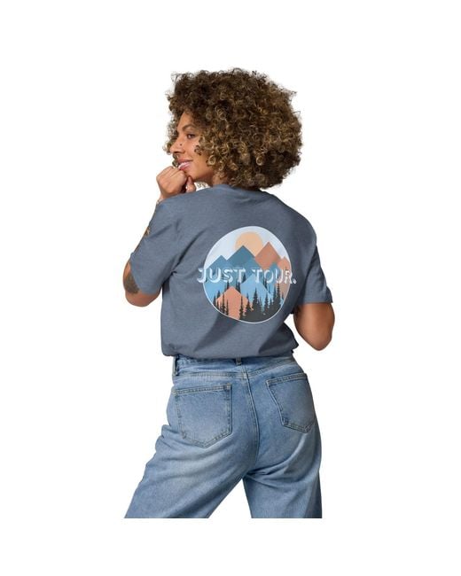 Anchor and Crew Blue Heather Just Tour. Seeker Organic Cotton T-Shirt