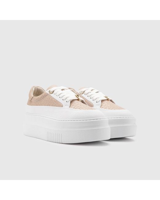 Ilvi White Neutrals Fien Mink Leather Sneaker