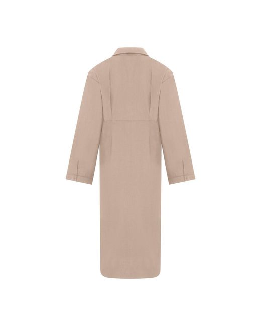 Thisisu Collection Natural Neutrals Jose Twist Shirt Dress