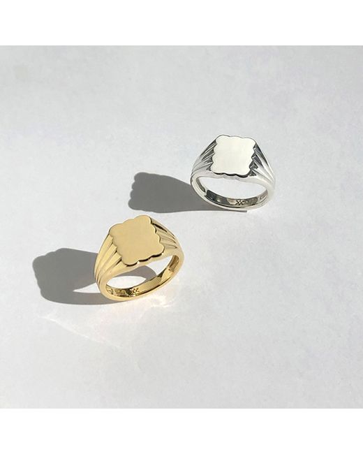 Cote Cache Natural Cloud Pinky Signet Ring
