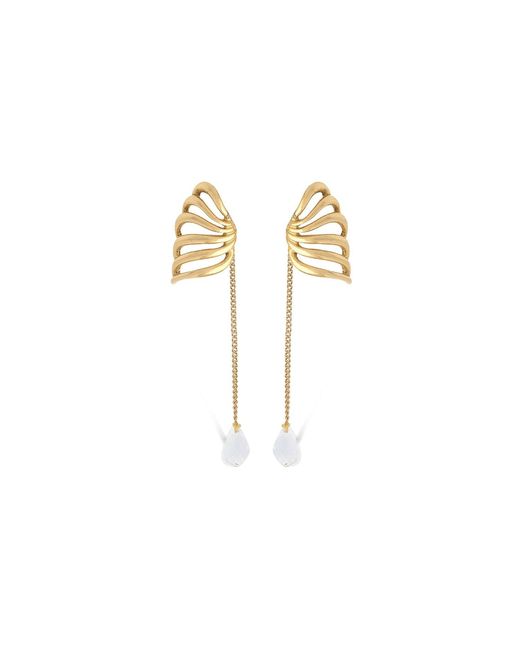 Potoska Metallic Tavro Drop Earrings