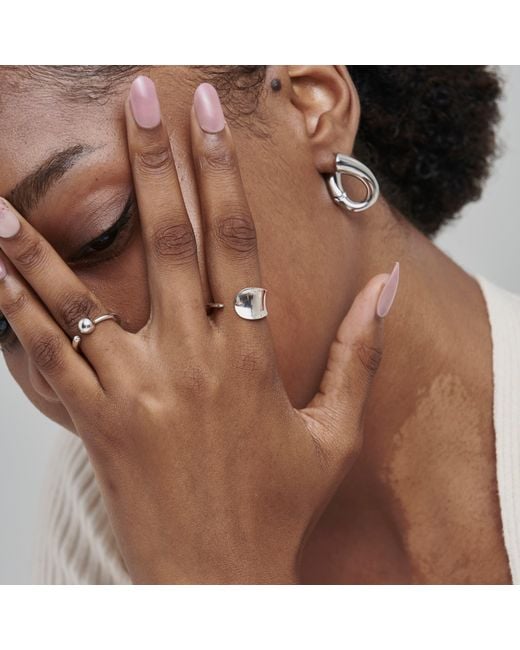 Shabella Nyc Metallic Adjustable Bold Single Sphere Ring