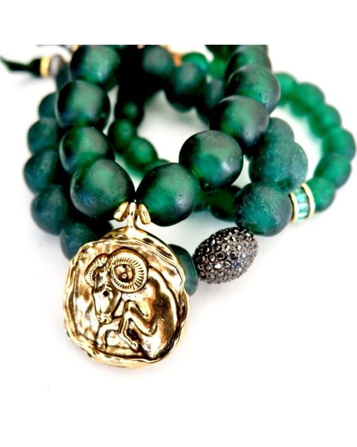 Persia Dona Jewelry Green Vintage Glass Magic Bracelet