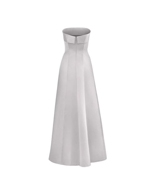 Anse Victorin Gray Irena Silk Dress
