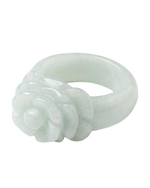 seree Blue Rose Off Jade Ring