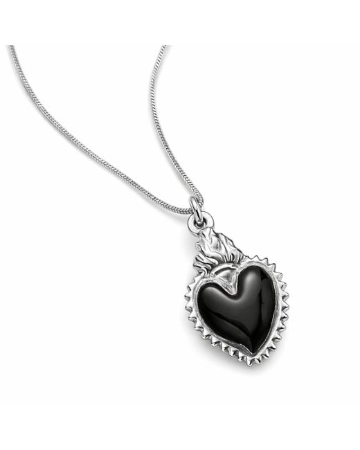 Unaloe Metallic Sterling Necklace With Heart Pendant – Elegant Symbolic Jewelry For