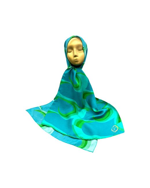 Julia Clancey Green Jcjc Silk Scarf